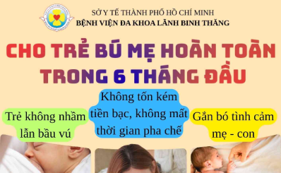 (HCDC) Cho trẻ bú mẹ hoàn toàn trong 6 tháng đầu